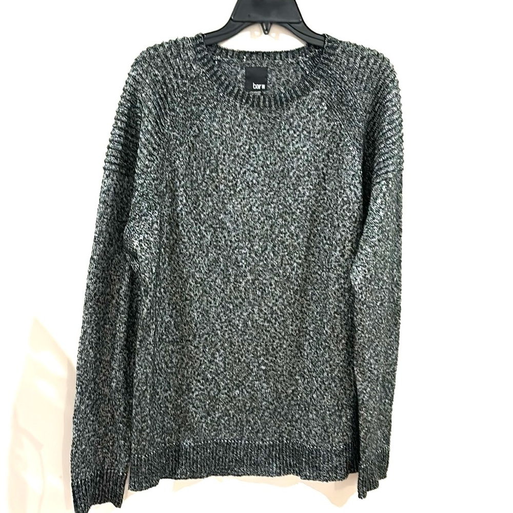 Bar lll Mens Black/Grey Beautiful Knit‎ Pullover Sweater Size Large
